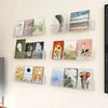 Acrylic Wall Book Shelf | Transparent Corner Book Display Rack