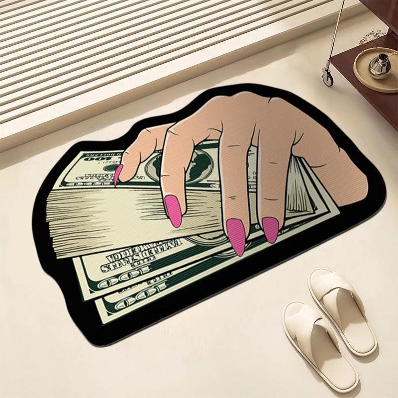 Money-Shaped Washable Area Rug | Fun Dollar Floor Mat