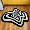 Irregular Abstract Washable Area Rug | Soft Plush Bedroom Carpet