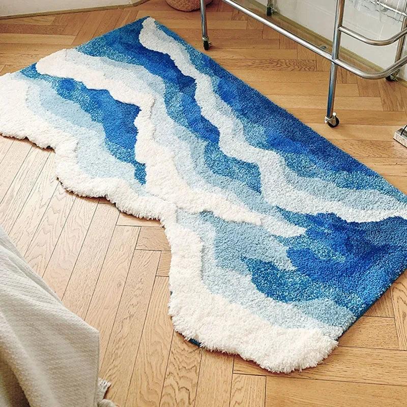 Aesthetic Wave Washable Area Rug | Antislip & Waterproof