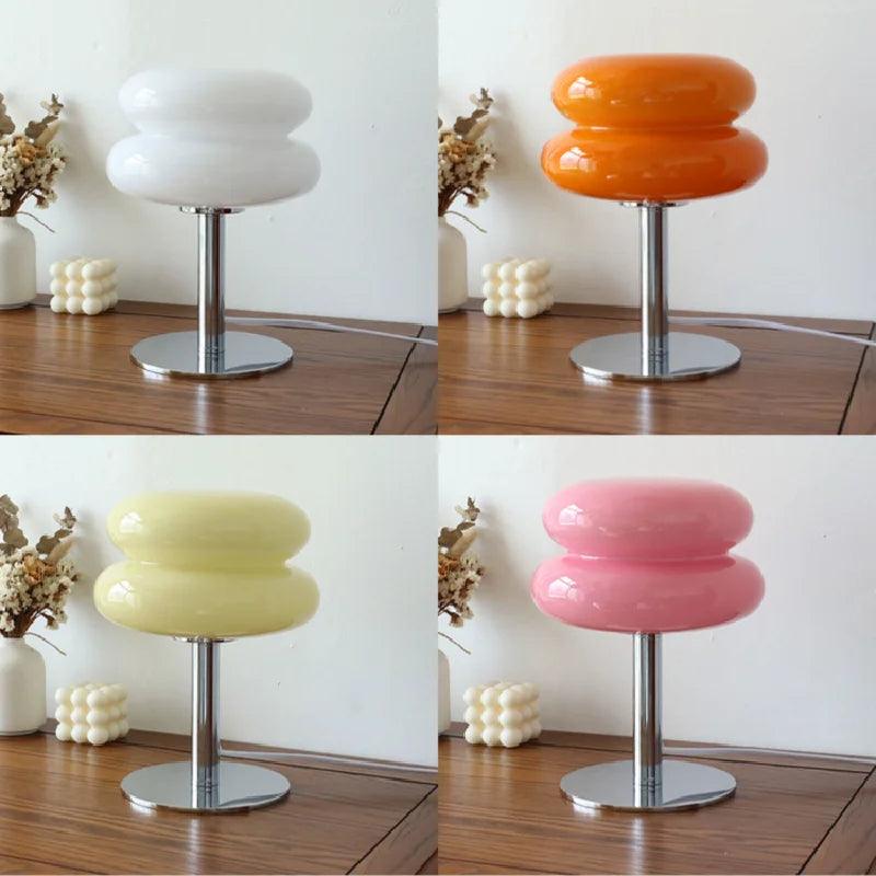 Italian Designer Table Lamp | Glass Egg Tart Bedside Night Light