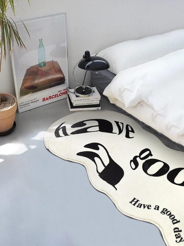 "Have A Good Day" Washable Area Rug| Modern Aesthetic Design