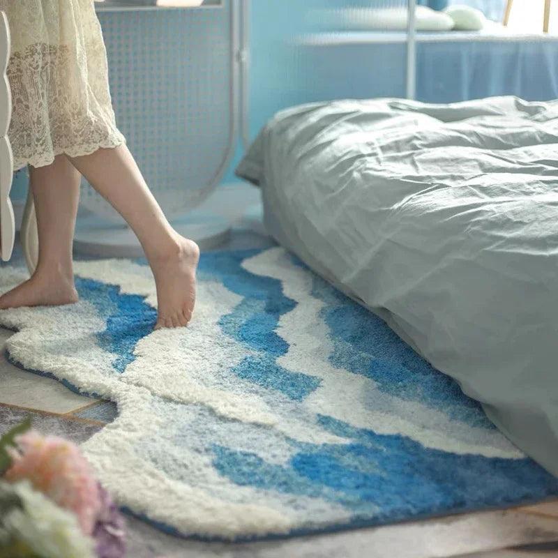 Aesthetic Wave Washable Area Rug | Antislip & Waterproof