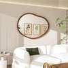 32x22 Inch Asymmetrical Full Length Wall Mirror | Wood Frame